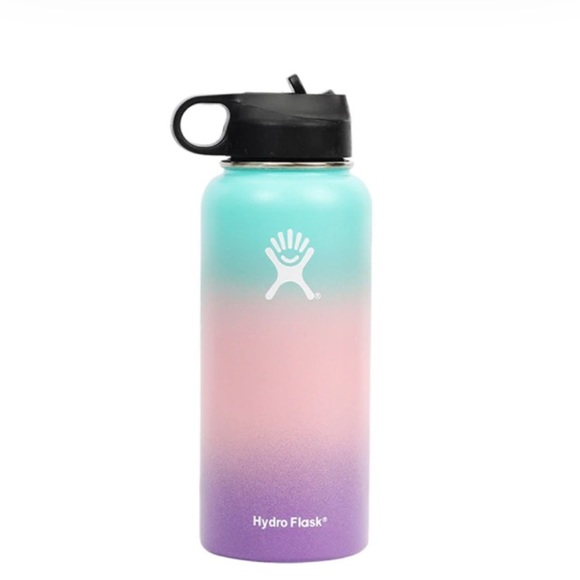 ISO Pink Aqua Purple Ombré Hydroflask
